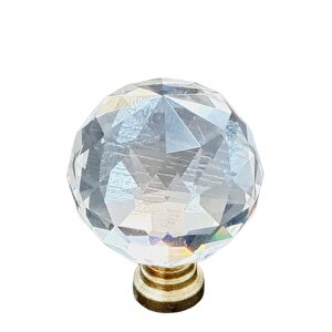 Kristal Sarı Ayak 40 Mm Düğme Kulp ( 5 Adet )