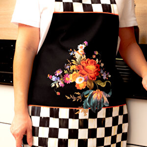Mackenzie Dama Desenli 3'lü Mutfak Seti - Runner, Fırın Örtüsü Ve Mutfak Önlüğü Hedi̇yeli̇k- Ltd370