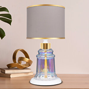 Baroque White Glossy Shine Cam Abajur