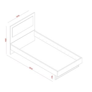 Nove Genç Odası Tek Kişilik Karyola 100x200 Cm 100x200 cm