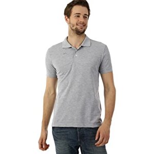 Mervem Lakos T-shirt Polo Yaka Gri S
