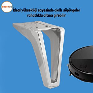 Penta 6'lı Set Mobilya Tv Ünitesi Çekyat Koltuk Kanepe Destek Ayağı 15 Cm Krom Ayak M8 Civatalı