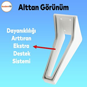 Penta 6'lı Set Mobilya Tv Ünitesi Çekyat Koltuk Kanepe Destek Ayağı 15 Cm Beyaz Ayak M8 Civatalı