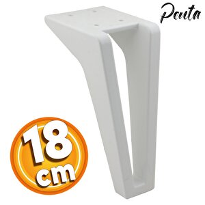 Penta 6'lı Set Mobilya Tv Ünitesi Konsol Koltuk Kanepe Destek Ayağı 18 Cm Beyaz Ayakları M8 Civatalı