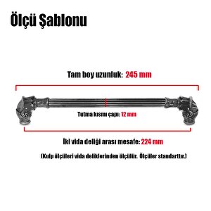Alyans Çekmece Dolap Kapak Kulpu Kulbu 224 Mm Rustik Metal Kulp Antik Gümüş