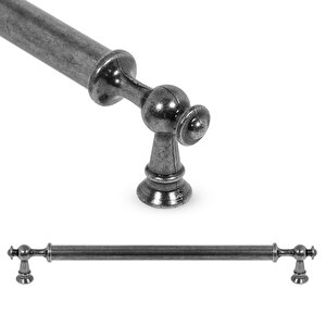 Ayvalık Mobilya Çekmece Dolap Kapak Kulpu Kulbu 224 Mm Metal Kulp Antik Gümüş