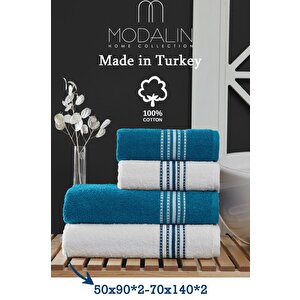 4 Lü Banyo Havlusu Seti Elvin - 70x140