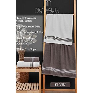 4 Lü Banyo Havlusu Seti Elvin - 70x140
