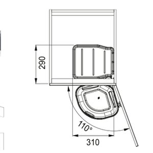 Franke Çöp Kutusu Dolap Içi Mini Sorter 17 Litre 121.0176.518