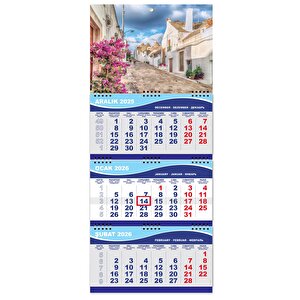 2026 Orta Boy Gemici Takvimi Denizci Duvar Takvimi 31x70 Cm