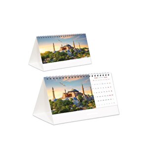 2026 Dünya Harikaları Piramit Masa Takvimi Masaüstü Takvim 21x17 Cm