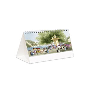 2026 Gravürler Piramit Masa Takvimi Masaüstü Takvim 21x17 Cm