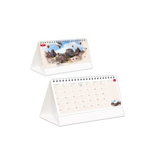 2026 Türkiye Piramit Masa Takvimi Masaüstü Takvim 24x17 Cm