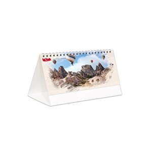 2026 Türkiye Piramit Masa Takvimi Masaüstü Takvim 24x17 Cm