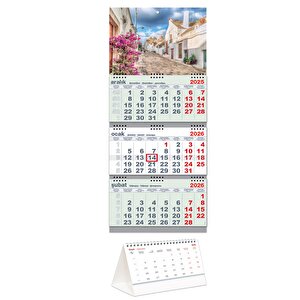 2026 Büyük Boy Gemici Takvimi Yeşil + Sokaklar Piramit Takvimi
