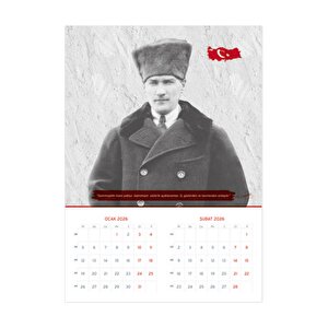 2026 Atatürk Duvar Takvimi Denizci Gemici Takvimi 33x48 Cm