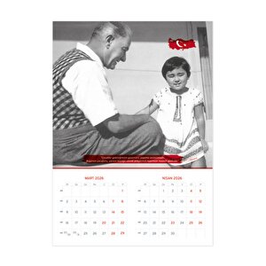 2026 Atatürk Duvar Takvimi Denizci Gemici Takvimi 33x48 Cm