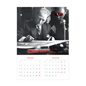 2026 Atatürk Duvar Takvimi Denizci Gemici Takvimi 33x48 Cm
