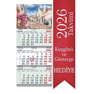 2026 Büyük Boy Gemici Takvimi Denizci Duvar Takvimi Yeşil Renk 33x77,5 Cm
