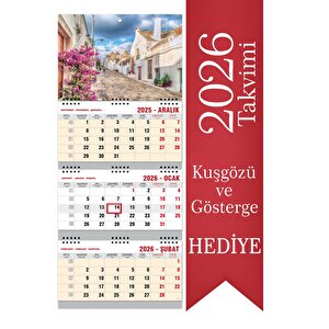 2026 Büyük Boy Extra Gemici Takvimi Denizci Duvar Takvimi 33x77,5 Cm