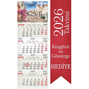 2026 Orta Boy Kuşe Gemici Takvimi Denizci Duvar Takvimi 31x86 Cm