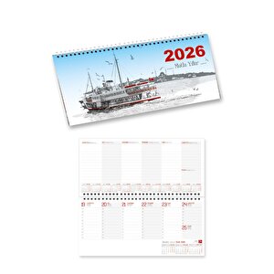 2026 Haftalık Masa Takvimi Masa Sümeni Orta Boy 31x14,5 Cm