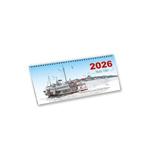 2026 Haftalık Masa Takvimi Masa Sümeni Orta Boy 31x14,5 Cm