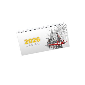 2026 Haftalık Masa Takvimi Masa Sümeni Büyük Boy 33x16 Cm