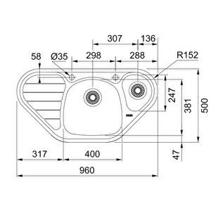 Spark Skx 651-e Köşe Inox Eviye 101.0656.142