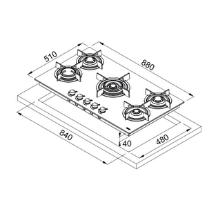 Ocak Crystal Fhcr 905 4g Tc He Bk