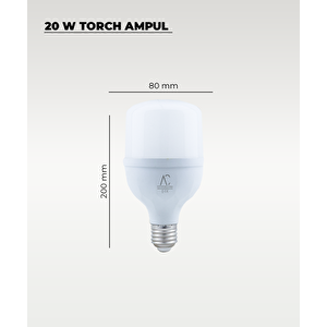 20w Torch Led Ampul Beyaz Işık 10 Adet