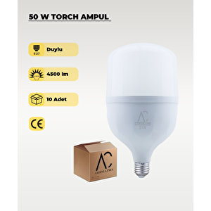 50w Torch Led Ampul Beyaz Işık 10 Adet