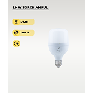 20w Torch Led Ampul 3200K Sarı Işık