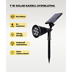 7w Güneş Enerjili & Solar Kazıklı Gün Işığı Aydınlatma Armatürü