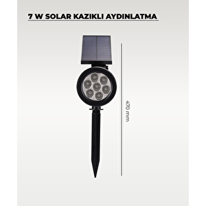 7w Güneş Enerjili & Solar Kazıklı Gün Işığı Aydınlatma Armatürü