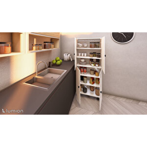 Venüs Tamamı Mdf 6 Raflı Çok Amaçlı Mutfak Banyo Ayakkabılık Dolabı 60 Cm