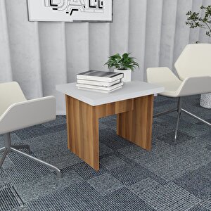 Pasha 4'lü Ofis Takımı Model 6 Ceviz Beyaz Montaj Dahil