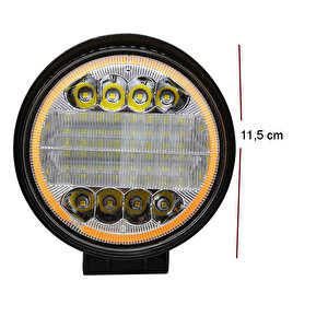 Yuvarlak Kırmızı Angelli Sis Lambası 12-24v