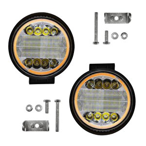Yuvarlak Kırmızı Angelli Sis Lambası 12-24v