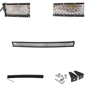 Offroad Sis Lambası 110cm 180led Beyaz-amber Çakarlı Adet 540w Eğimli / Lass293-1