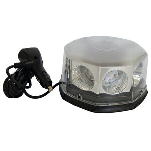 Mıknatıslı Tepe Lambası Cree Ledli Yuvarlak Kırmızı Mavi 12v / Laik110