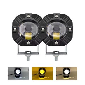 Offroad Sis Lambası 40w Beyaz-amber Çakarlı Adet 12-30v / Lass294