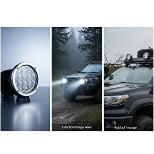 Nikel-angelli 60w Offroad Sis Lambası (12 Ledli)