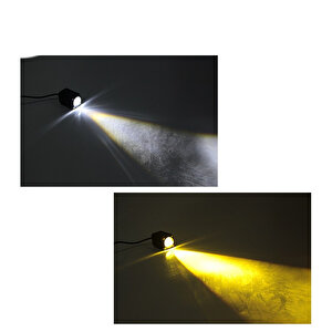 Offroad Sis Lambası 3.5cm Beyaz-sarı 10w 12-80v Set / Lass348