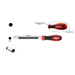 8 Mm Bükülebilir Süngülü Lokma Tornavida F21-080-150