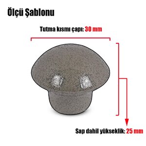 Mantar Düğme Kulp Çekmece Dolap Kapak Kulpu Kulbu Beyaz (100 Adet)