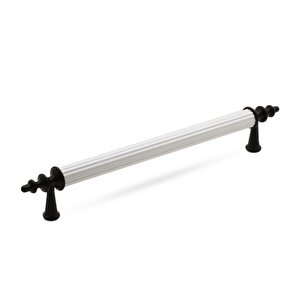 Ovacık Mobilya Çekmece Mutfak Dolap Dolabı Kulpu Kulbu (128 Mm-12.8 Cm) Beyaz Siyah Metal Kulpları