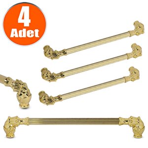 Alyans Çekmece Dolap Kapak Kulpu Kulbu 224 Mm Gold Rustik Metal Kulp (4 Adet)
