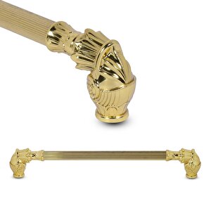 Alyans Çekmece Dolap Kapak Kulpu Kulbu 224 Mm Gold Rustik Metal Kulp (4 Adet)