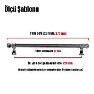 Akbatı Çekmece Dolap Kapak Kulpu Kulbu 224 Mm Gold Rustik Kulp (4 Adet)